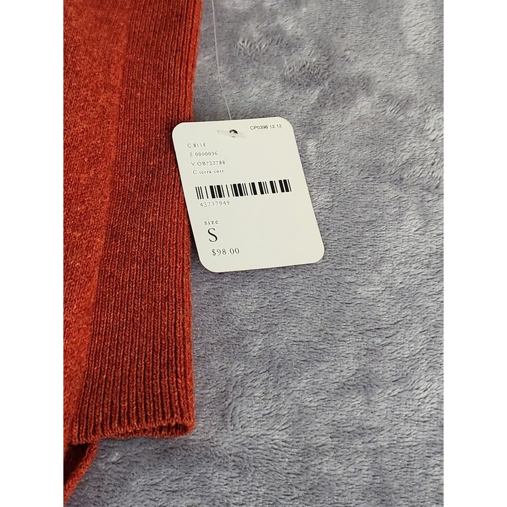 New Free People Terra Cotta Sleeveless Turtleneck Tunic Sweater Dress S Slits - Picture 3 of 7